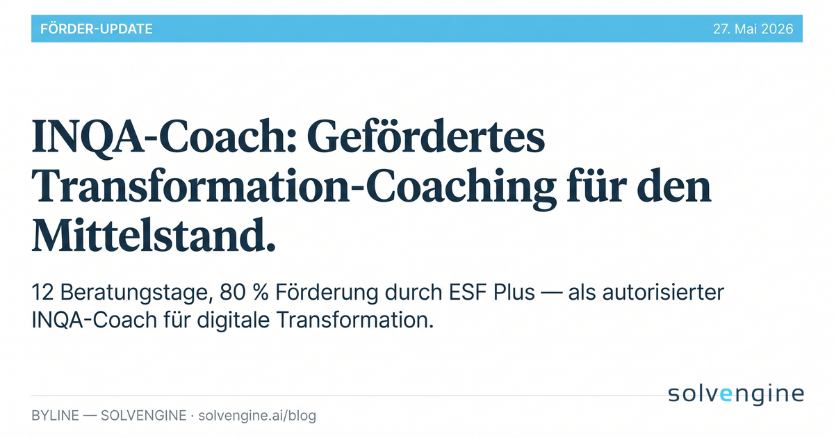 INQA-Coach: Gefördertes Transformation-Coaching für den Mittelstand
